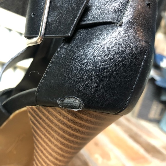 ANNE MICHELLE platform high heels black straps 7.5 - Picture 8 of 11